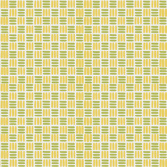 Abstract checkered seamless pattern. Knitting imitation. Vector illustration. Yellow and green.