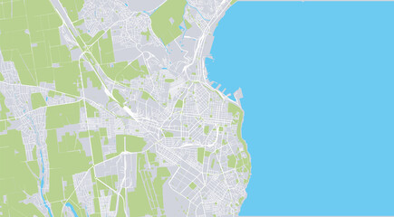 Urban vector city map of Odessa, Ukraine, Europe