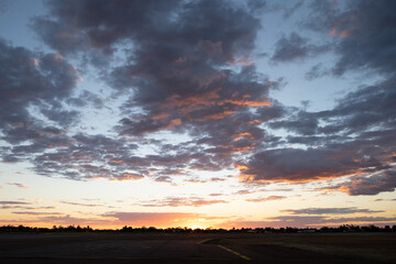 Fototapeta na wymiar Sunset in the clouds