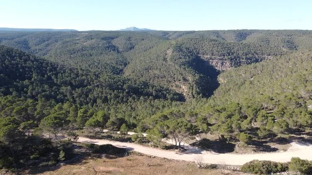 Aerial views forest in Spain