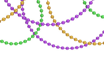 Happy Mardi Gras Concept. Decoration Beads for Mardi Gras. 3d Rendering © doomu