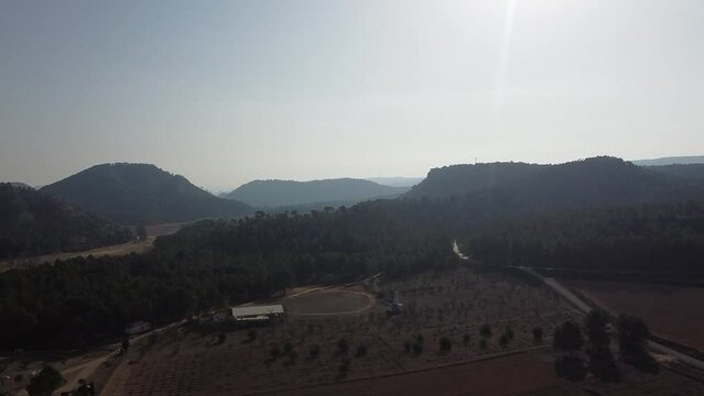 Aerial views forest in Spain