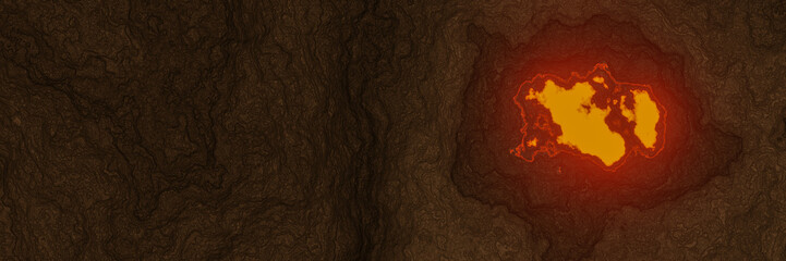 3D abstract cooled lava background. Volcanic rock texture.