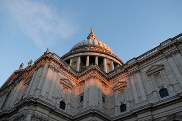 Saint Paul's cathedral at sunset