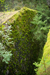 view of the giant rocks, in which military facilities of the past centuries have been cut through - the fortress fort in stone