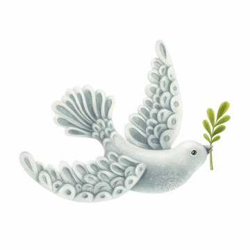 White dove symbol of peace.
