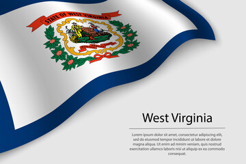 Wave flag of West Virginia is a state of United States.