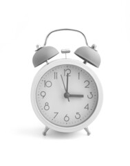 white alarm clock isolated on white background