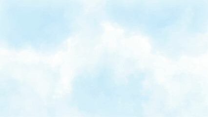 Hand painted blue sky and clouds, abstract watercolor background. abstract watercolor painting blue sky background.