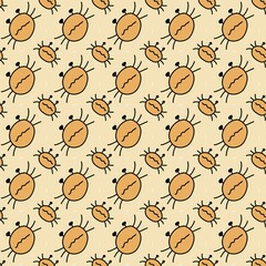 seamless pattern of cute crab cartoon