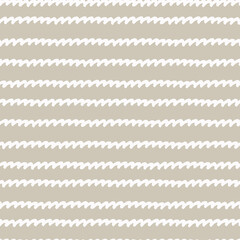 Obraz premium Seamless repeating pattern with hand drawn wavy spiral lines, handwriting imitation, on beige background for craft, apparel, home decor