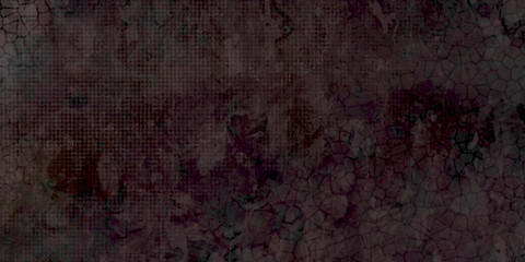 Background effect with texture and volumetric texture of old cracked plaster. black and Dark grungy distressed canvas bacground and  concrete background wall, abstract grunge loft texture.