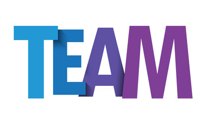 TEAM colorful vector typography banner