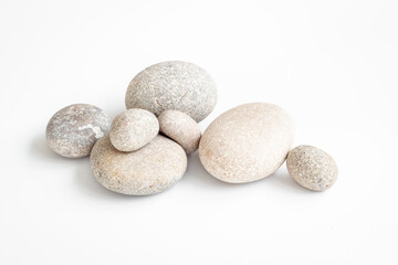 Fototapeta na wymiar Set of natural mineral stones. Rocks background