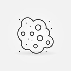 Dust Cloud in Air vector concept icon in outline style