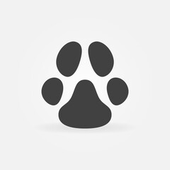 Animal Paw Print vector concept icon or symbol