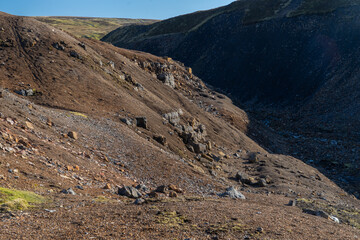 Landscape near Nenthead, Cumbria, UK, which was a lead mining area