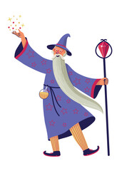 Wizard with magic staff