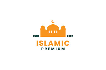 Islamic mosque icon logo design vector