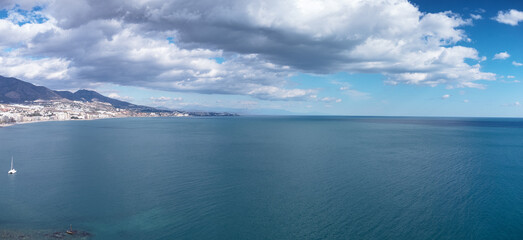 Obraz premium aerial view of the cos de del sol coastline