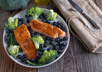 Plate with superfoods