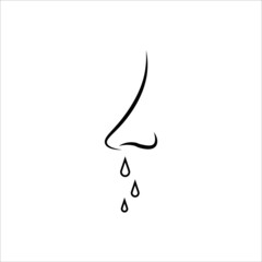 runny nose icon vector illustration