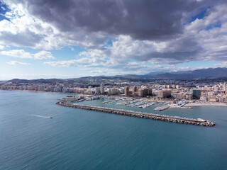 Fototapeta na wymiar aerial view of the cos de del sol coastline