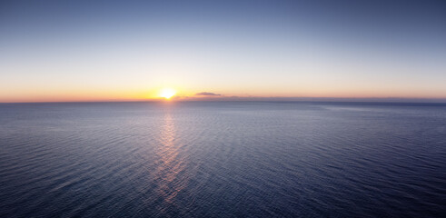 sunrise over the sea on a calm relaxing morning in spain