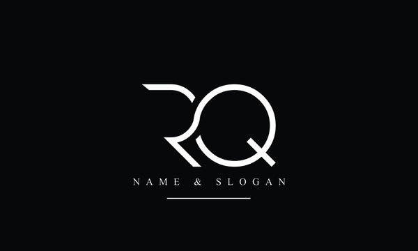 RQ, QR, R, Q abstract letters logo monogram