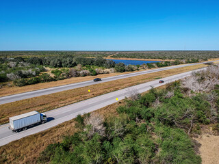 Aerial view of US 87 in Texas