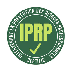 Symbole IPRP intervenant en prévention des risques professionnels  - obrazy, fototapety, plakaty
