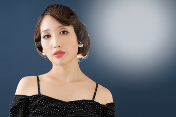 レトロな感じの女性
