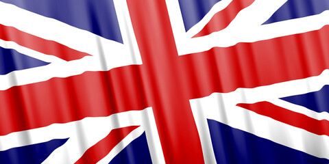 Wavy vector flag of United Kingdom