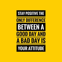 Fototapeta premium Positive Quote template. Black text over yellow background. Inspirational quotes and motivational quote.