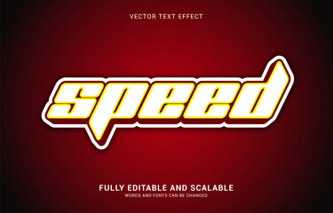 editable text effect, Speed style