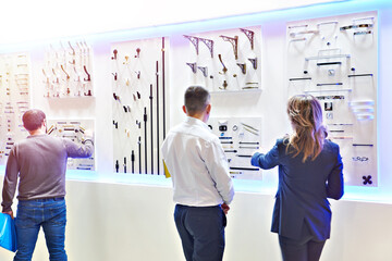 Obraz premium People in furniture store