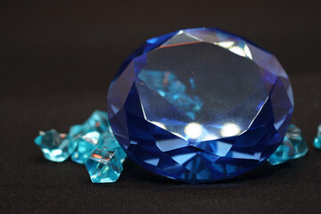 Gemstone also known as gemstone is a mineral or substance of organic origin, photographed in the...