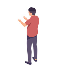 isometric man standing