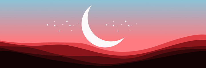 landscape flat design vector illustration good for web banner, ads banner, tourism banner, wallpaper, background template, and adventure design