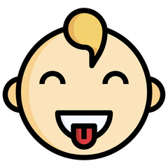 TONGUE filled outline icon,linear,outline,graphic,illustration