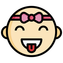 TONGUE filled outline icon,linear,outline,graphic,illustration