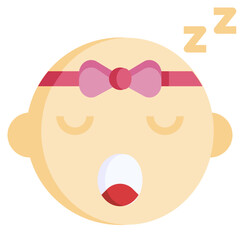 SLEEPING flat icon,linear,outline,graphic,illustration