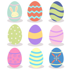 colourful Easter eggs vector illustration 
