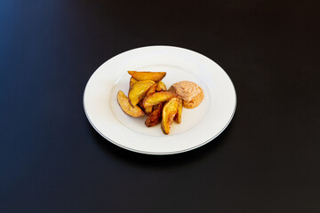 Patate, Patate Di Leonessa , Arrosto, Patate Di Leonessa arrosto, salsa, barbecue, salsa barbecue, italia, cucina italiana , roma, romana, lazio, alimento, pasti, piatto, fritto, cena, carne, colazion