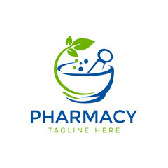pharmacy logo design vector illustration