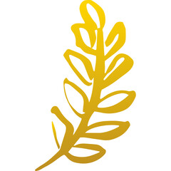 Gold Hand Drawn Branch Spring - 489906045