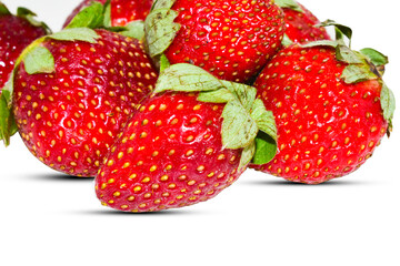 Fresh Strawberry fruit Isolated on the white background.