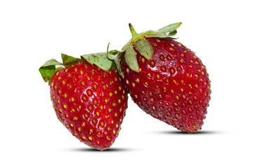Fresh Strawberry fruit Isolated on the white background.
