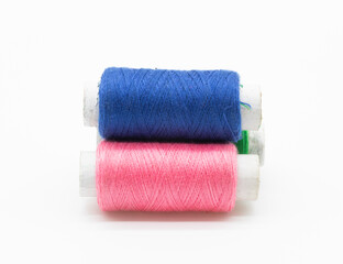 Colorful yarn on spool, yarn on tube, cotton, wool, linen thread,