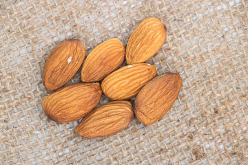 Almond nuts isolated on background